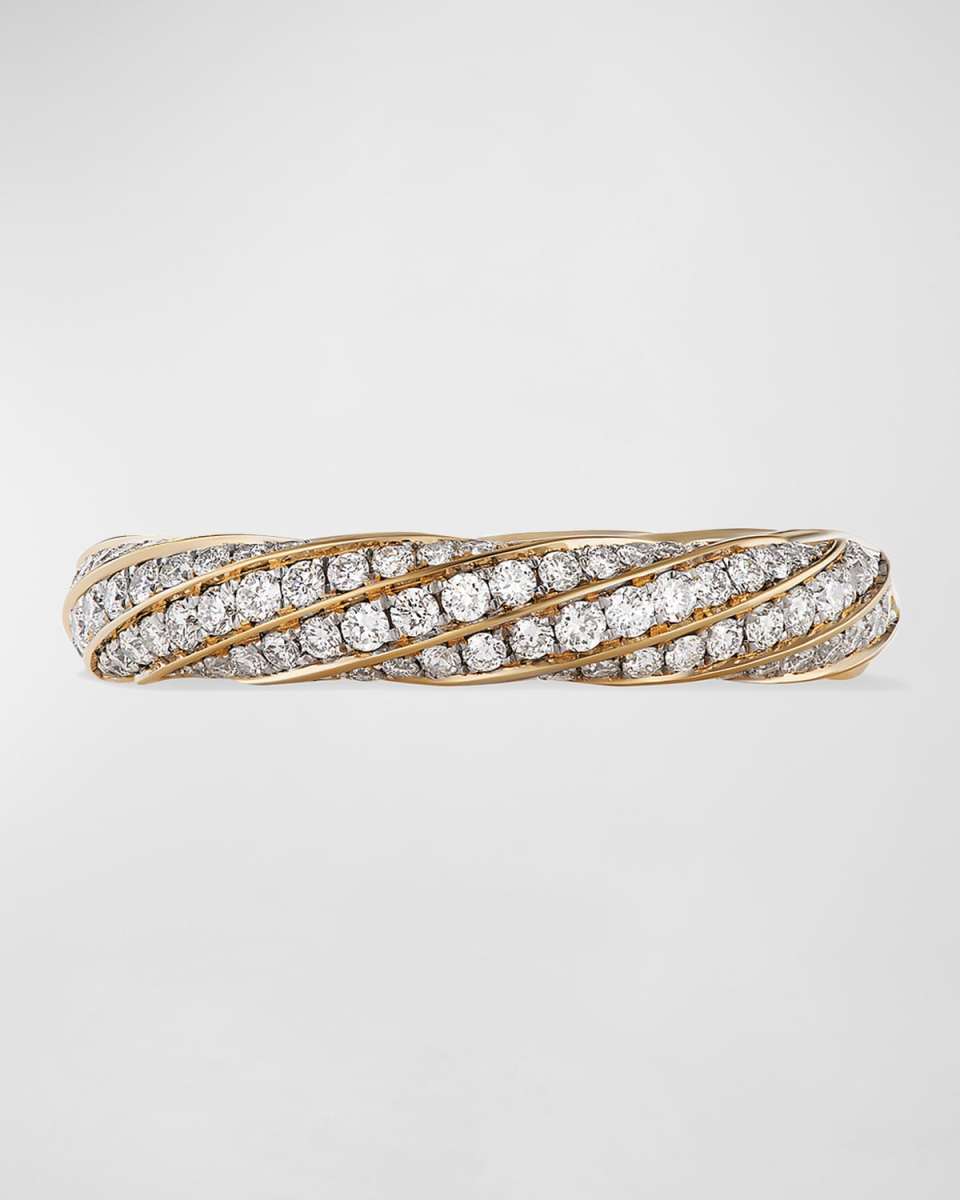 Cable Edge Ring in 18K Gold, 4mm